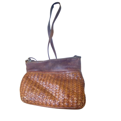 Colorado Women’s Criss Cross Leather Shoulder Bag Brown