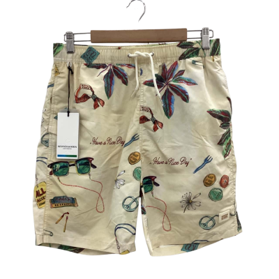 Scotch & Soda Mens Yellow Board Shorts BNWT Size Medium