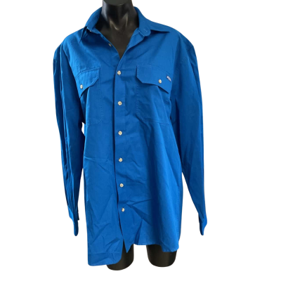 R.M. Williams stockyard  Mens  Size L Long Sleeve Shirt Blue 