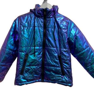 Current Mood Kids  Size 10 / 9 Zip-Up Puffer Jacket, Multicoloured Iridescent