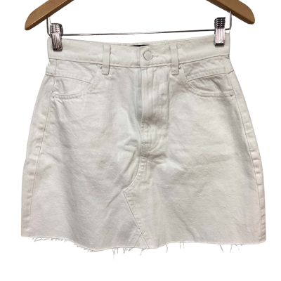 BNWT Dotti Womens Size 8 White Denim Mini Skirt