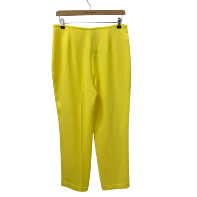 Carla Zampatti Womens  Size 10 Straight Leg Pants Yellow 