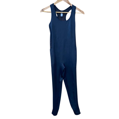 BlackMilk Black Mesh-Detail Racerback Jumpsuit Size S
