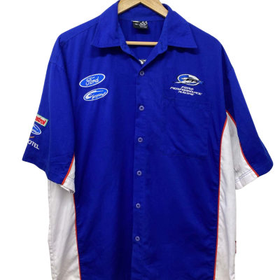 Ford Performance Racing Button Up Polo Shirt Size XXXL