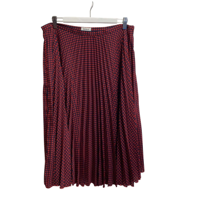 Marcs Womens Size 14 Maxi Skirt Navy Blue / Polka Dot / Red 