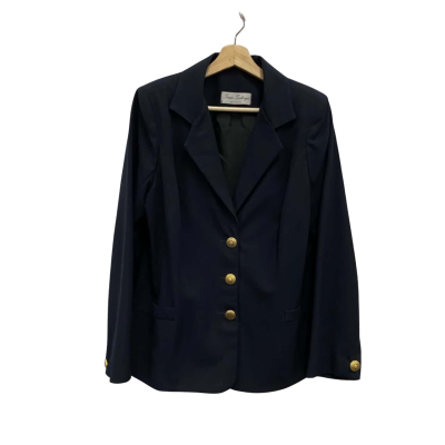 Teresa Zarlenga Blazer Womens Size 10 / 8 Navy Blue 
