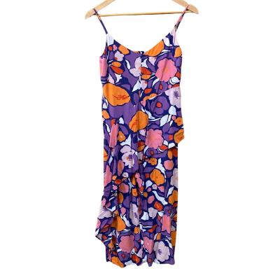 Mister Zimi Floral Patterned Silk Jumpsuit Size 8