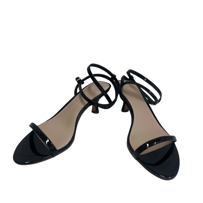 Wittner Keiper Soft Patent Leather Sandal  Size 40 Black  