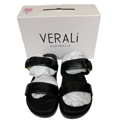 NEW Verali Oslo Chunky Slides Womens  Size 39 Black  