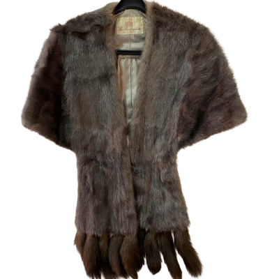  The Myer Emporium Womens Vintage Fur Coat Brown 