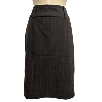 Cue Size 8 Brown Pinstripe Skirt