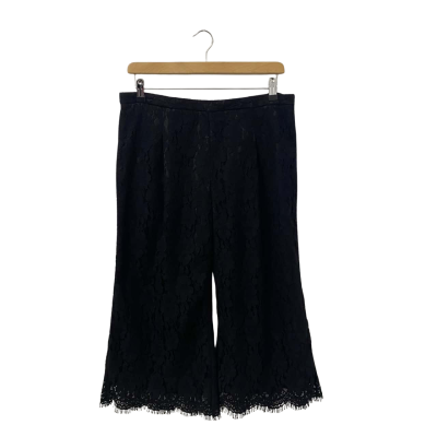 Laura Ashley Womens  Size 14 Culottes Black Lace