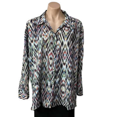 Sussan Womens Size 16 Multicoloured  / Pattern Long Sleeve Shirt 