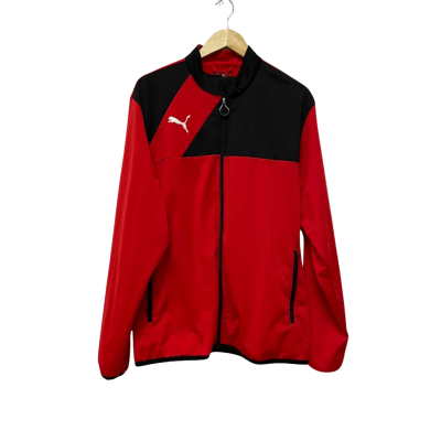 Puma Mens  Size XL Front Zipper Black  / Red 