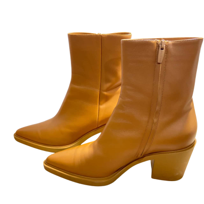 Gianvito Rossi Milano Boots - Size 39 Burnt Orange/Brown Leather Boots
