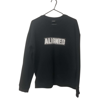  Mens  Aligned Size L Crew Neck Jumper Black  