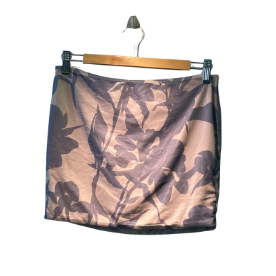 Tiger Mist Womens  Size M Mini Skirt Beige / Floral / Grey 