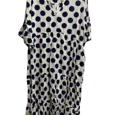 Millers Womens  Size 20 Casual / Midi Dress / Short Sleeve, Navy Blue / Polka Dot / White 