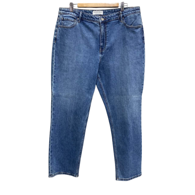 Country Road Womens  Size 16 High-Waisted/ Straight Leg Jeans Blue RRP $139