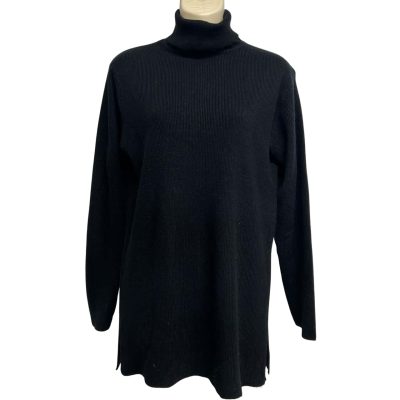 Caroline Morgan Womens Size S Black Turtleneck Jumper  