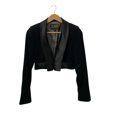 Cue Womens  Size 8 Bolero Black Jacket 