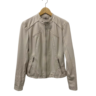 Guess Womens  Size S Biker Jacket Cream 