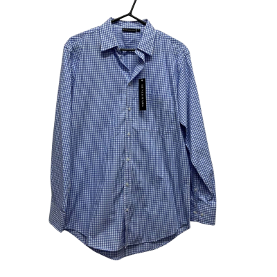 Mens  Size M Business Shirt / Checked Shirt / Long Sleeve Shirt Blue / Checked / White 