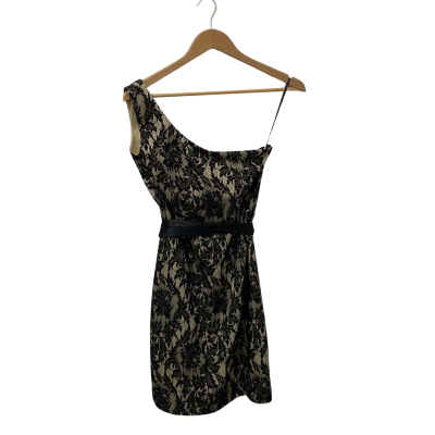  Sonia Kruger Womens  Size 10 Cocktail Dress Beige / Black  