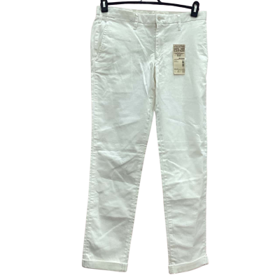 MUJI Mens Size 82cm White Slim Fit Pants 